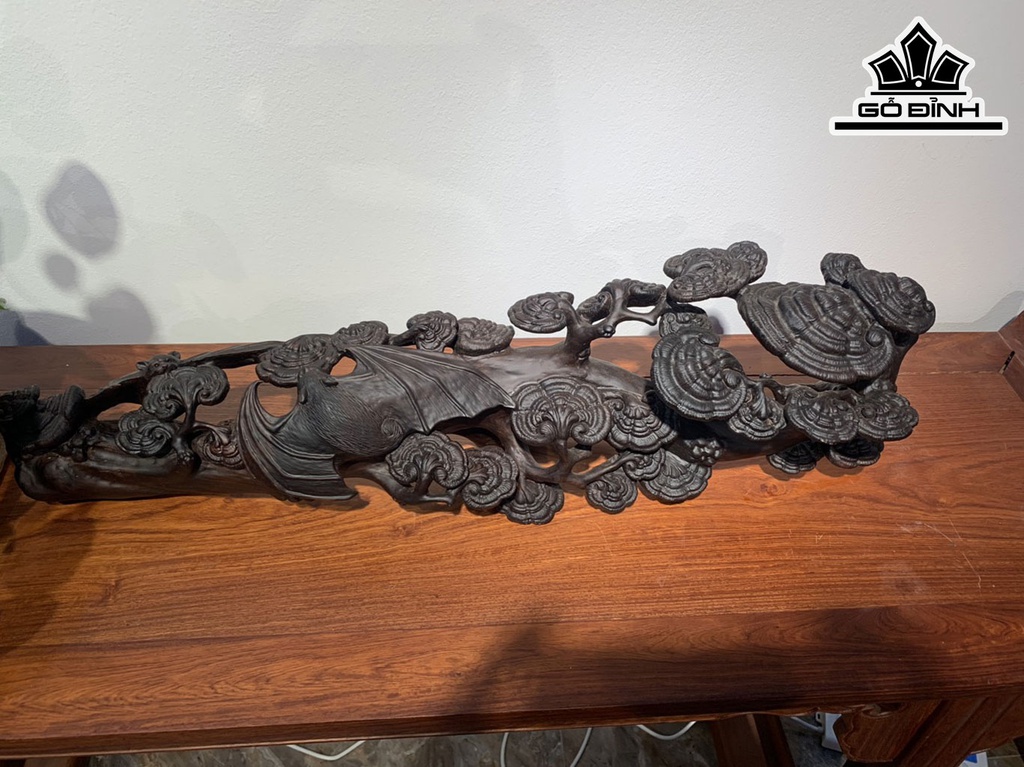 Cành Linh Chi Như Ý Gỗ Trắc Cao 20 Ngang 68 Sâu 17 (cm)