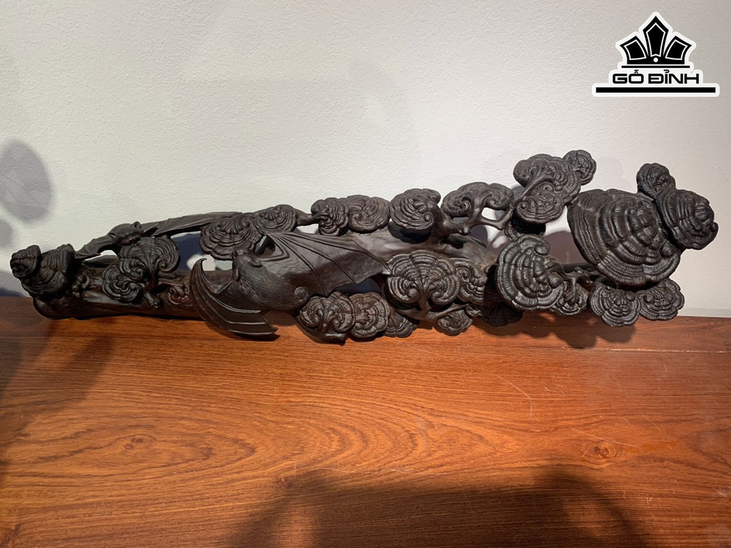 Cành Linh Chi Như Ý Gỗ Trắc Cao 20 Ngang 68 Sâu 17 (cm)