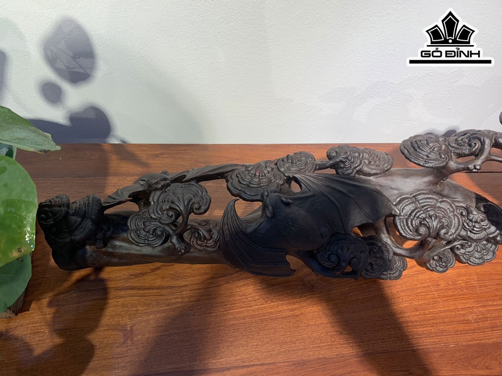 Cành Linh Chi Như Ý Gỗ Trắc Cao 20 Ngang 68 Sâu 17 (cm)