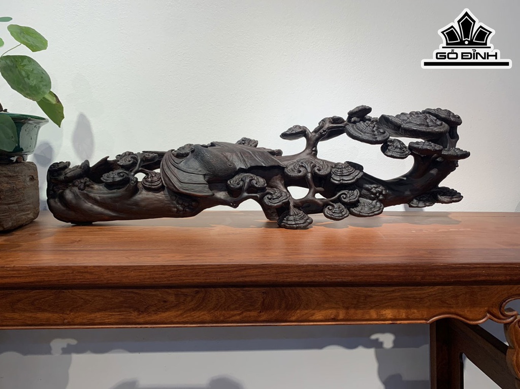 Cành Linh Chi Như Ý Gỗ Trắc Cao 20 Ngang 68 Sâu 17 (cm)