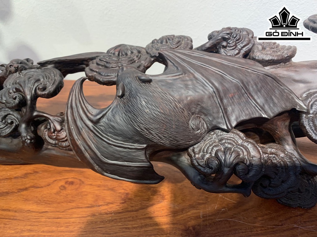 Cành Linh Chi Như Ý Gỗ Trắc Cao 20 Ngang 68 Sâu 17 (cm)