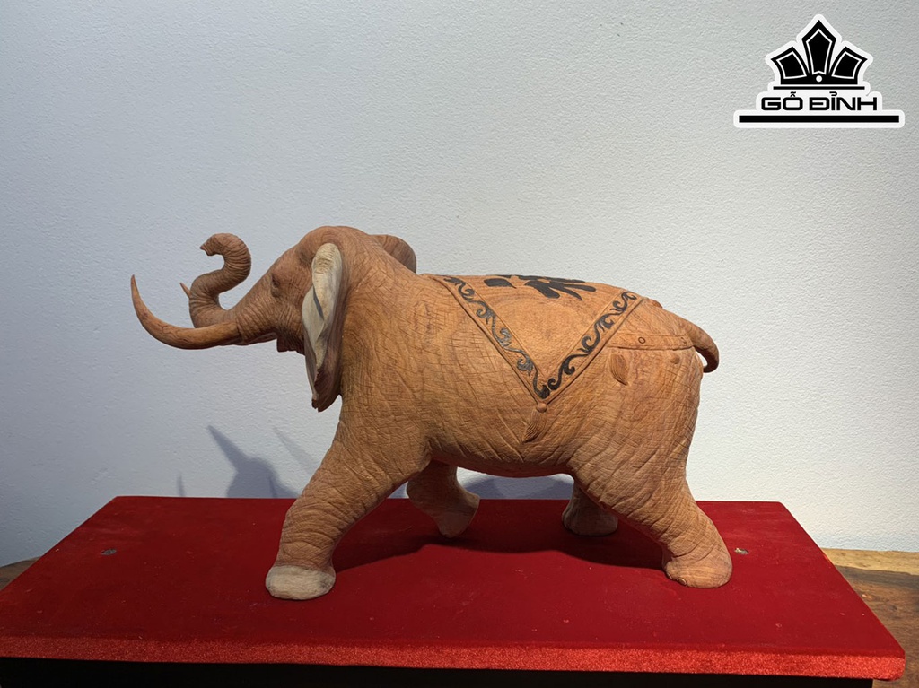 Đôi Voi Gỗ Hương Cao 35-38 Ngang 40-38 Sâu 17-16 (cm)