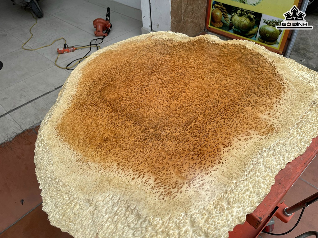 Khay Trà Gỗ Nu Ngọc Am Cao 120 Ngang 100 Sâu 4,6 (cm)