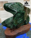 Tác Phẩm Đá Malachite Cao 16 Ngang 17 (cm)  1,9kg