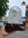 Tác Phẩm Đá Thạch Anh Trắng Cao 20,6 Ngang 19 (cm) 1,25kg