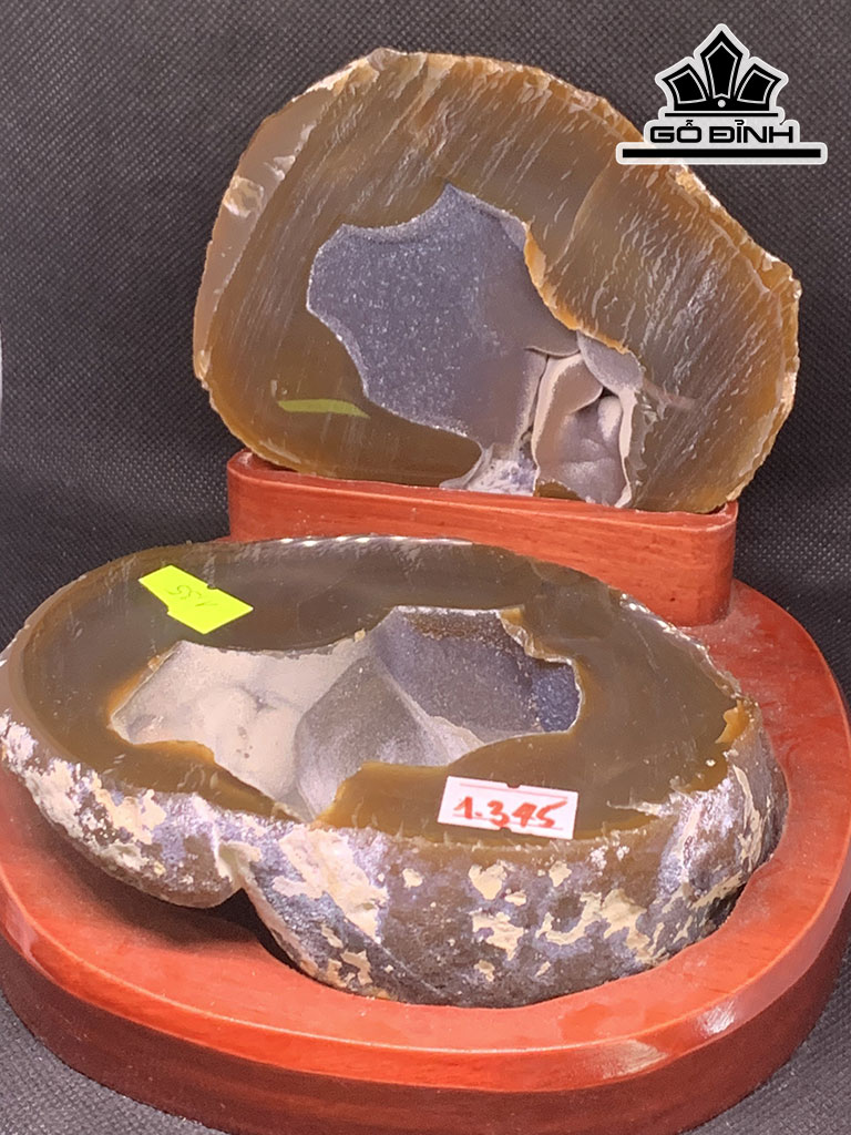 Bát Tụ Bảo Đá Mã Não Cao 15 Ngang 16 (cm) 1,345kg