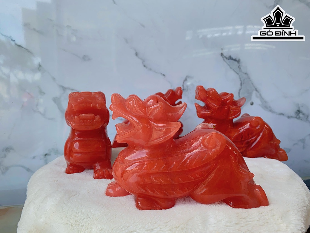 Cặp Tỳ Hưu Đá Lửa Cao 15 (cm)