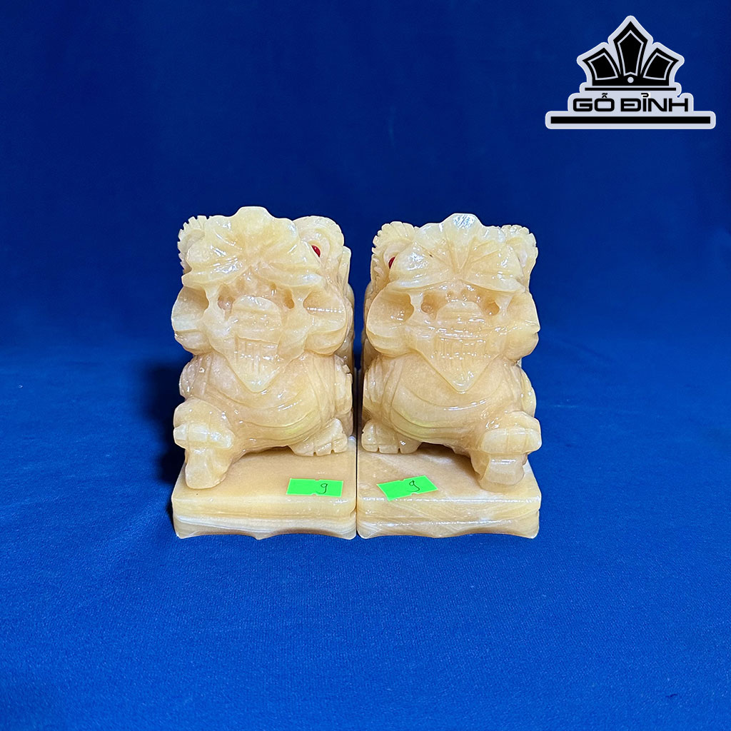 Cặp Tỳ Hưu Đá Ngọc Hoàng Long Cao 15 (cm)