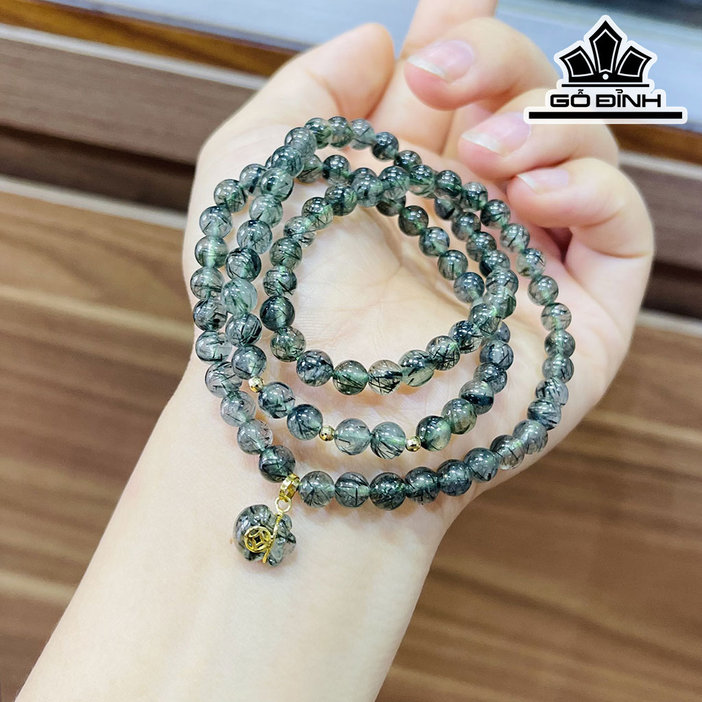 Chuỗi Đá Thạch Anh Tóc Xanh