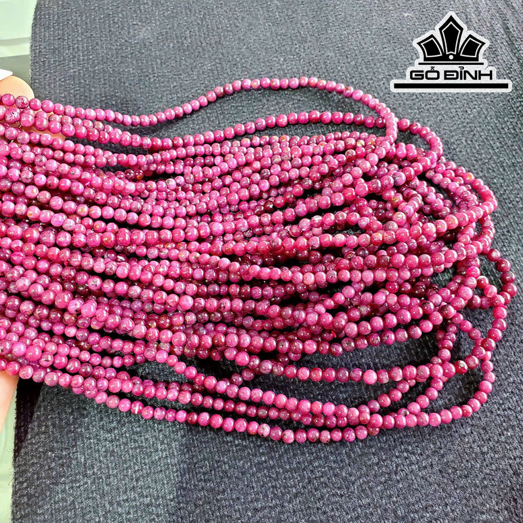 Chuỗi Vòng Tay Đá Ruby Đường Kính Hạt 5,4 (mm) 5,4cts