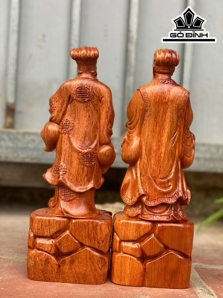 Tượng Gia Cát Lượng Gỗ Hương Cao 50 Ngang 16 Sâu 10 (cm)