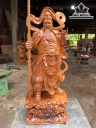 Tượng Quan Công Gỗ Ngọc Am Cao 61 Ngang 23 Sâu 15 (cm)