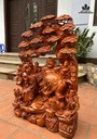 Tượng Phật Di Lặc Ngũ Phúc Gỗ Hương Cao 85 Ngang 58 Sâu 24 (cm)