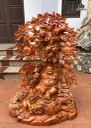 Tượng Phật Di Lặc Ngũ Phúc Gỗ Hương Cao 98 Ngang 66 Sâu 48 (cm)