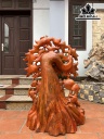 Tượng Phật Di Lặc Ngũ Phúc Gỗ Hương Cao 98 Ngang 66 Sâu 48 (cm)