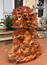 Tượng Phật Di Lặc Ngũ Phúc Gỗ Hương Cao 98 Ngang 66 Sâu 48 (cm)