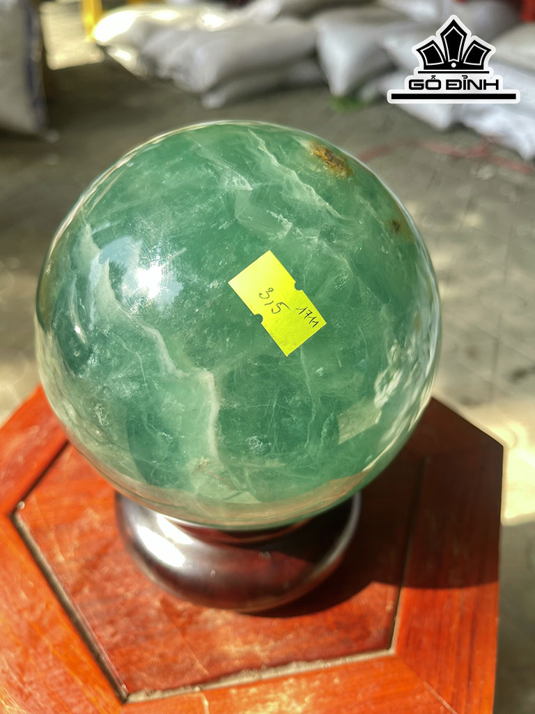 Bi Cầu Đá Flourite Đường Kính Hạt 13 (cm) 3,5kg