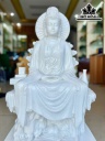 Tượng Mẹ Quan Âm Đá Bạch Ngọc Cao 75 Ngang 39 (cm) 70kg