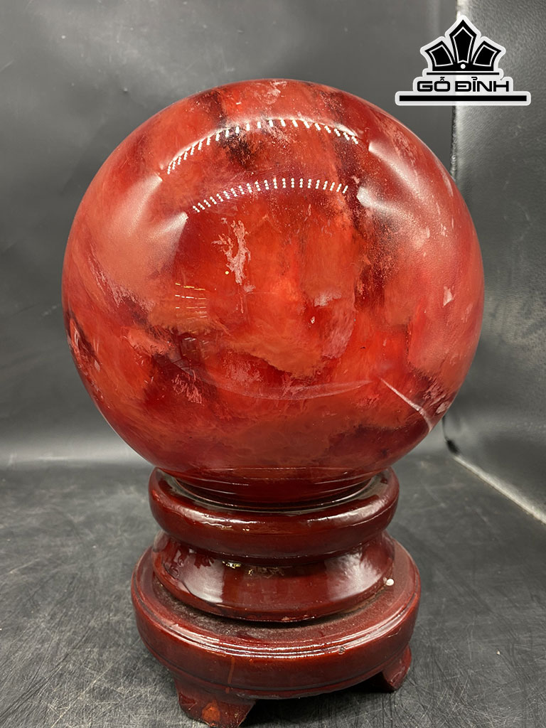 Bi Cầu Obsidian Thủy Tinh Đường Kính Hạt 21 (cm) 21cts 11,5kg