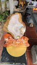 Tác Phẩm Đá Mã Não Hồng Cam Cao 49 Ngang 23 (cm) 11kg