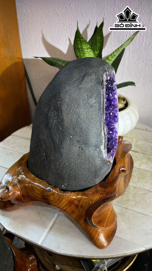 Hốc Đá Thạch Anh Tím Cao 22 Ngang 13 Sâu 12 (cm) 3,8kg