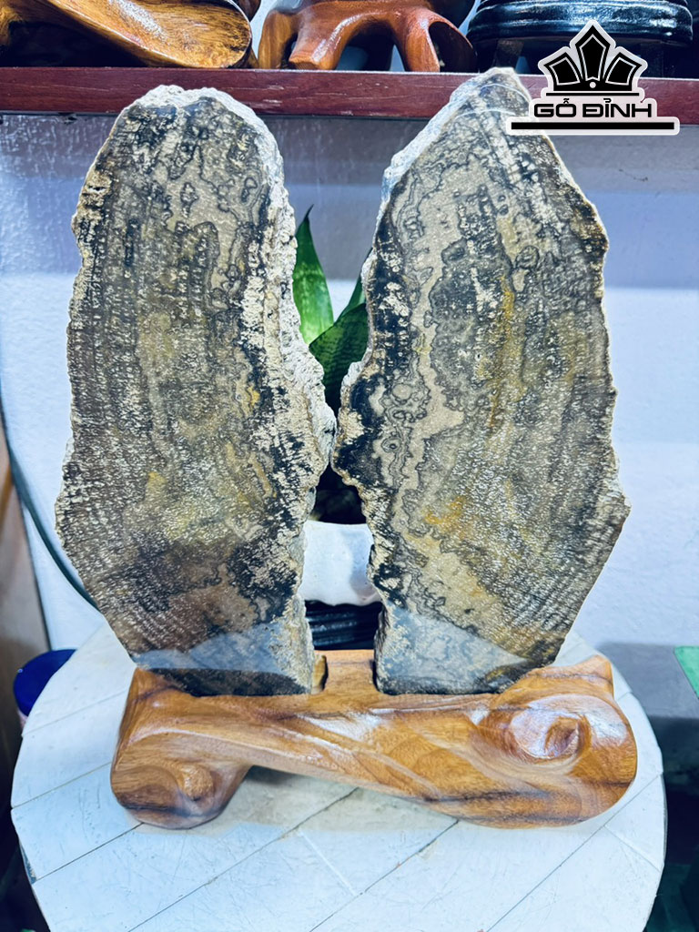 Tác Phẩm Gỗ Hóa Thạch Cao 37 Ngang 27 (cm) 5,8kg