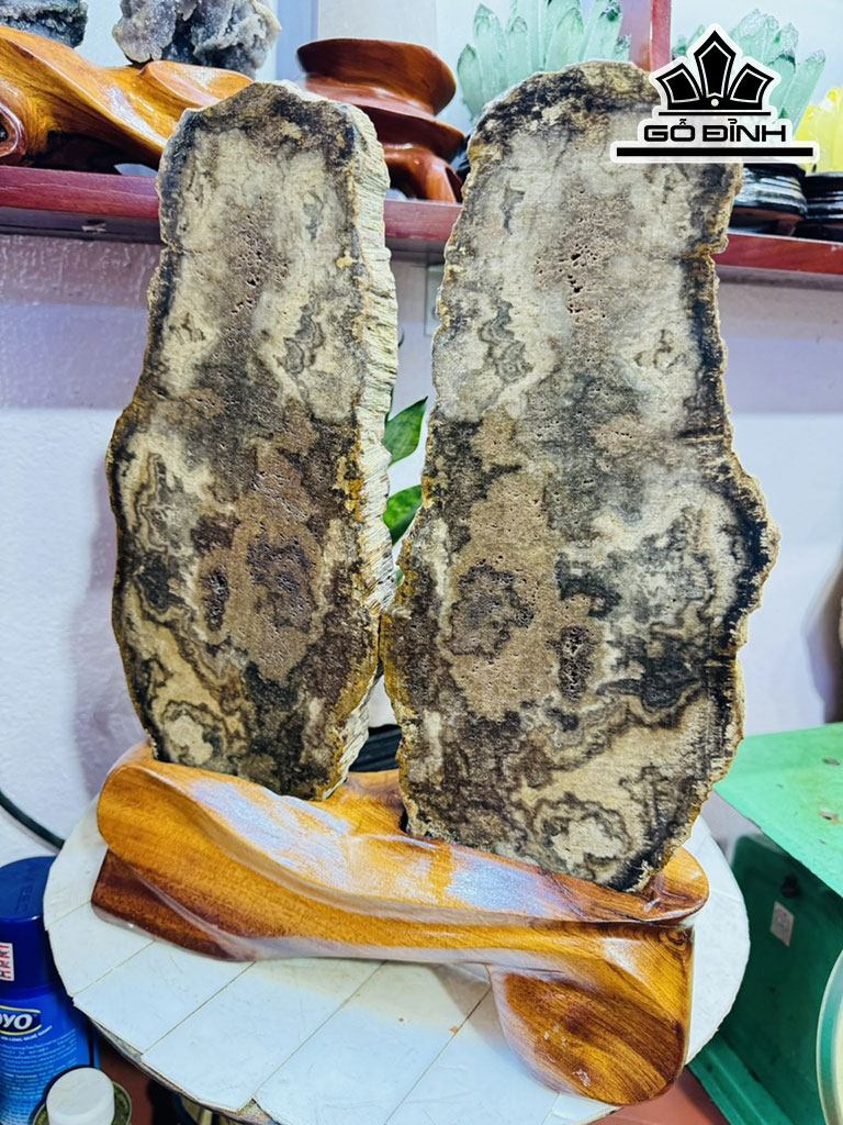 Tác Phẩm Gỗ Hóa Thạch Cao 39 Ngang 30 (cm) 6,8kg