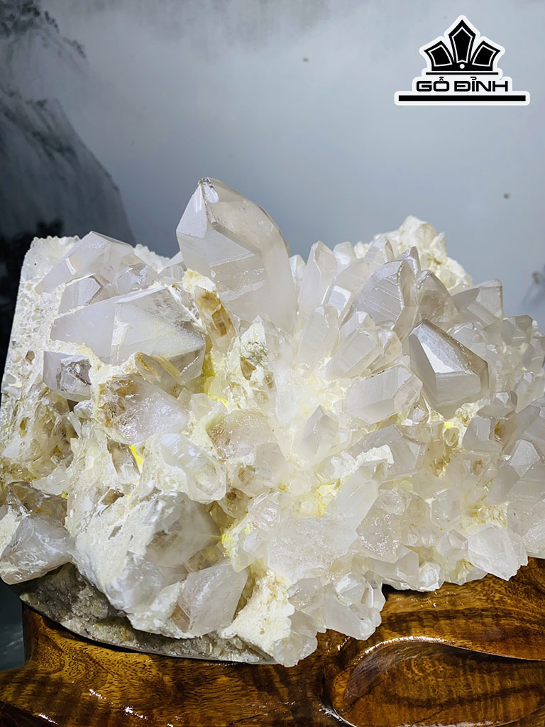 Tinh Thể Đá Thạch Anh Trắng Cao 21 Ngang 21 (cm) 6kg