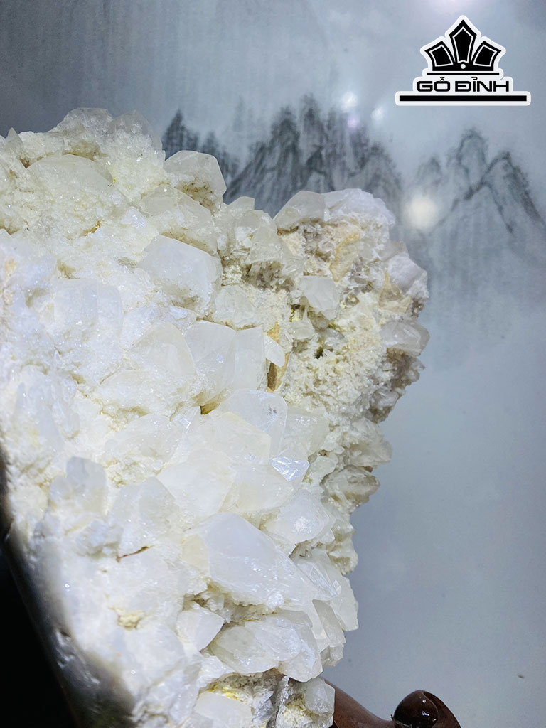 Tinh Thể Đá Thạch Anh Trắng Cao 32 Ngang 20 (cm) 7,4kg