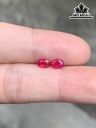 Cặp Đá Ruby Đỏ Cao 4,5 Ngang 3,3 Sâu 2,2 (mm) 0,76cts