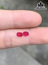 Cặp Đá Ruby Đỏ Cao 4,5 Ngang 3,3 Sâu 2,2 (mm) 0,76cts