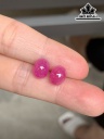 Đôi Bông Tai Đá Ruby Hồng Cao 9 Ngang 7 Sâu 6 (mm) 8,44cts