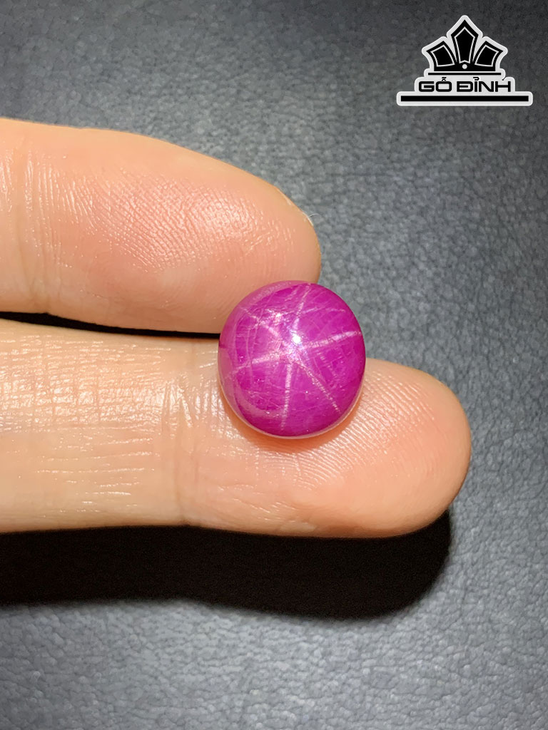 Viên Đá Ruby Sao Đường Kính Hạt 8,8 (mm) 8,8cts