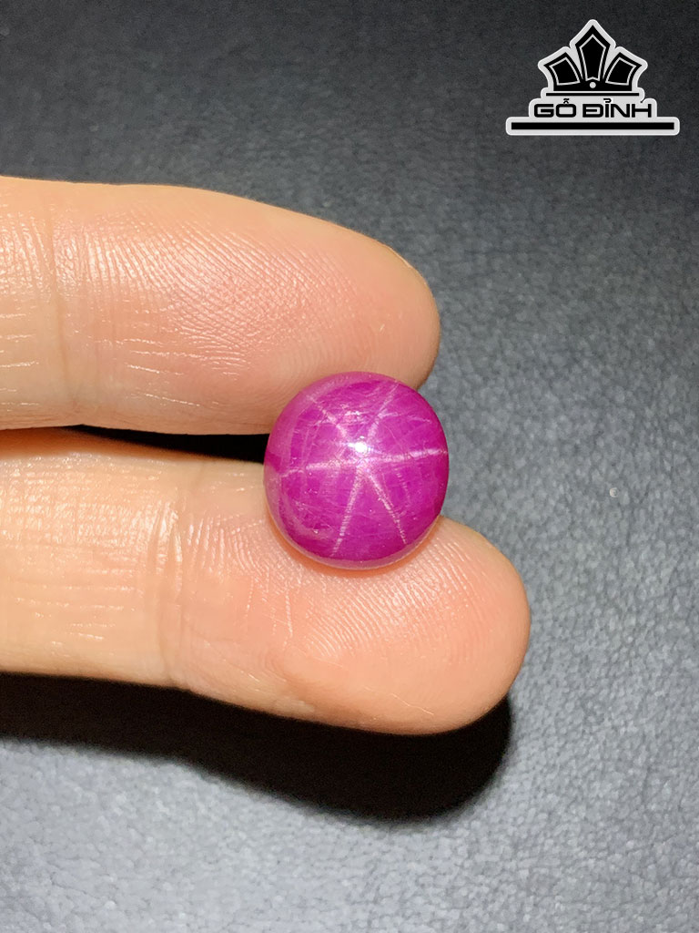 Viên Đá Ruby Sao Đường Kính Hạt 8,8 (mm) 8,8cts