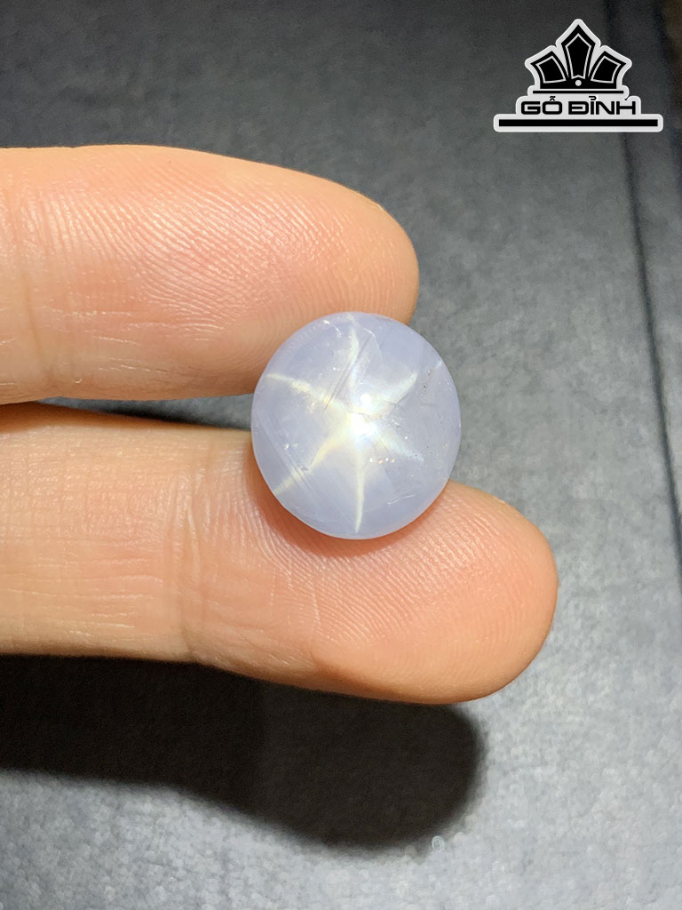 Viên Đá Sapphire Sao Trắng Cao 13 Ngang 11,6 Sâu 6,9 (mm) 11,7cts