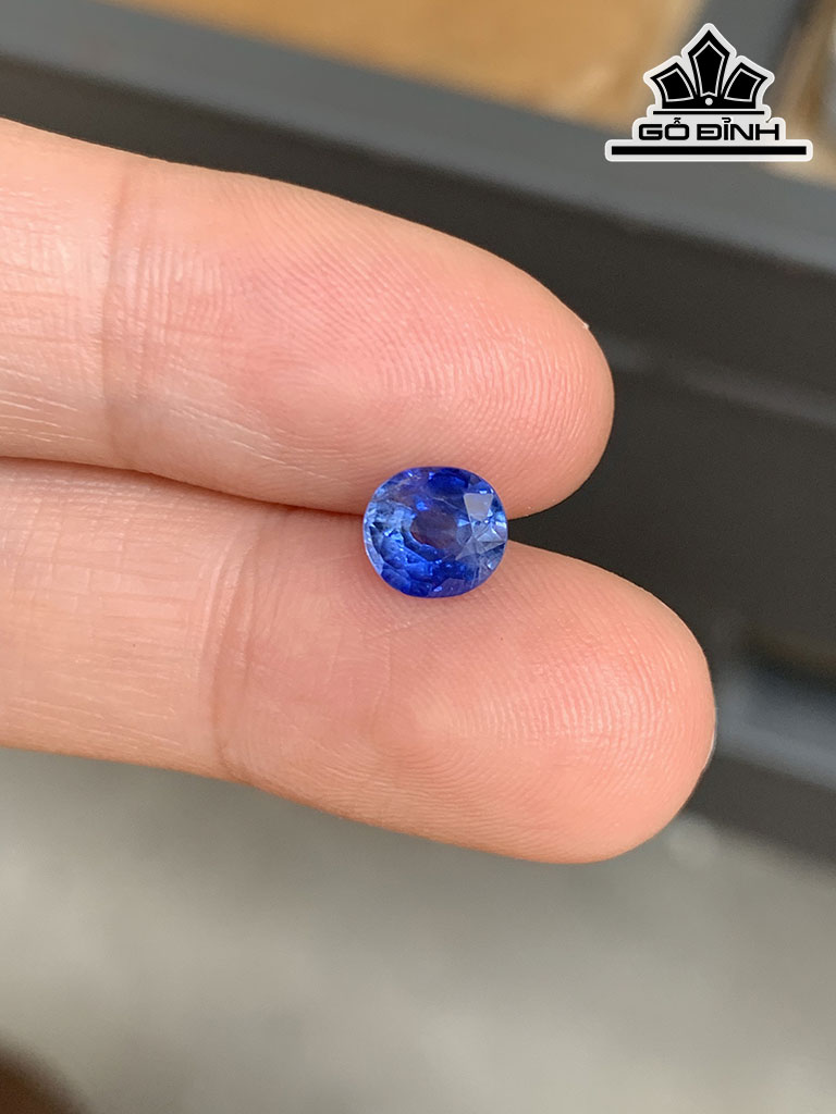 Viên Đá Sapphire Xanh Cao 6,3 Ngang 5,9 Sâu 3,8 (mm) 1,15cts