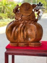 Tượng Phật Di Lặc Nhất Phúc Gỗ Nu Ngọc Am Cao 62 Ngang 58 Sâu 36 (cm)