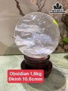 Bi Cầu Đá Obsidian Đường Kính Hạt 11,6 (cm) 1,8kg