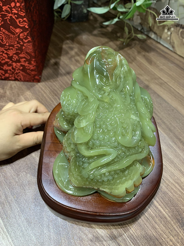 Thiềm Thừ Đá Onyx Cao 15 Ngang 17 (cm) 2,1kg