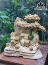 Tiểu Cảnh Nhà Sàn Gỗ Nu Ngọc Am Cao 30 Ngang 31 Sâu 19 (cm)