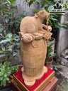 Tượng Chuột Phong Thủy Gỗ Ngọc Am Cao 54 Ngang 30 Sâu 24 (cm)