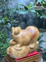 Tượng Heo Gỗ Ngọc Am Cao 20 Ngang 40 Sâu 31 (cm)