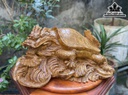 Tượng Long Quy Gỗ Xá Xị Cao 26 Ngang 58 Sâu 42 (cm)