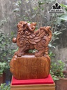 Tượng Nghê Gỗ Hương Cao 42 Ngang 31 Sâu 15 (cm)