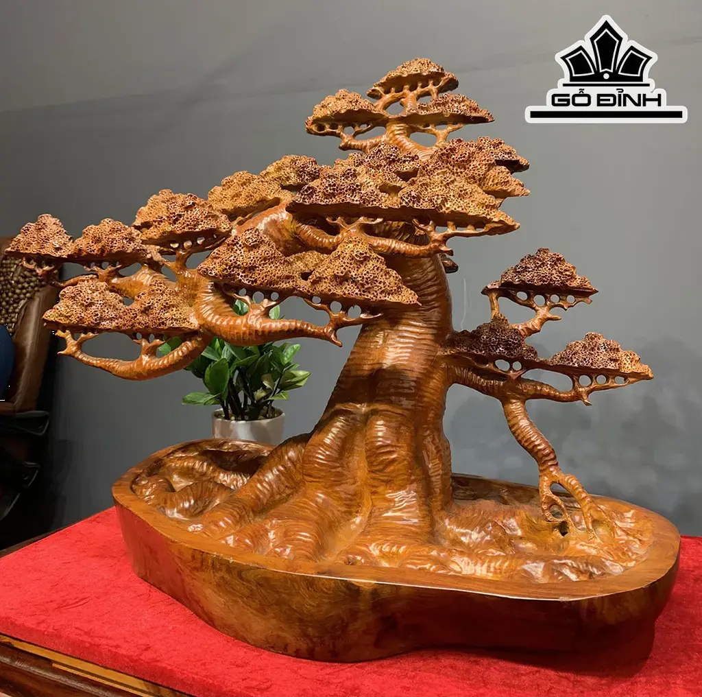 Cây Tùng Bonsai Gỗ Hương Cao 58 Ngang 73 Sâu 38 (cm)