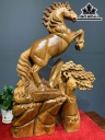 Tượng Ngựa Phong Thủy (Nhất Mã Phi Thiên) Gỗ Ngọc Am Cao 85 Ngang 58 Sâu 26 (cm)