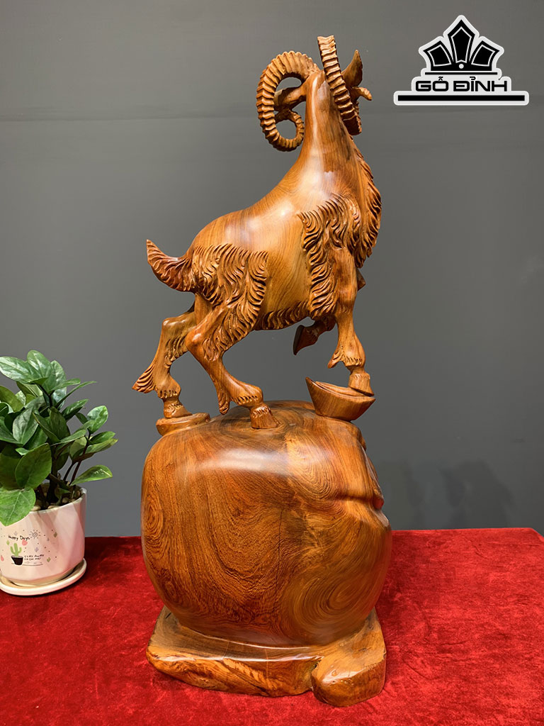 Tượng Nhất Dương Gỗ Hương Cao 55 Ngang 25 Sâu 20 (cm)