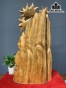 Tượng Phật Di Lặc Tam Phúc Gỗ Ngọc Am Cao 85 Ngang 50 Sâu 32 (cm)