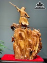 Tượng Trần Quốc Tuấn Gỗ Hương Cao 85 Ngang 50 Sâu 43 (cm)