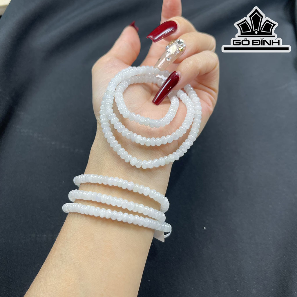 Chuỗi Đá Bạch Ngọc Đường Kính Hạt 5 (mm) 5cts
